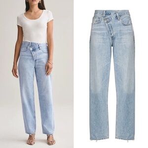 Agolde Criss Cross Upsized Straight Leg Jeans in Suburbia Size 27 A097-983
